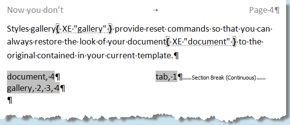 Screenshot: The Index Field updated Screenshot: The Index Field updated