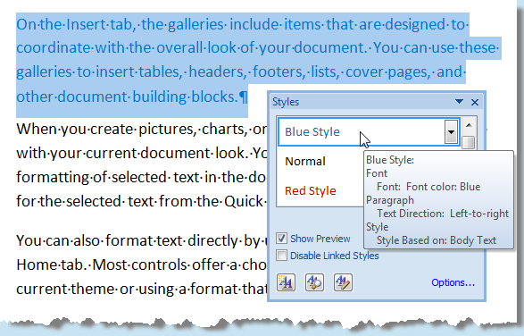Screenshot: Colouring some text Screenshot: Colouring some text