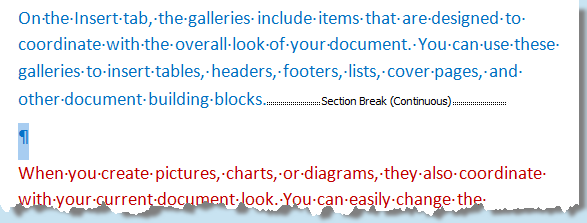Screenshot: About to delete a paragraph Screenshot: About to delete a paragraph