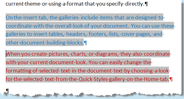 Screenshot: Section Break deleted Screenshot: Section Break deleted